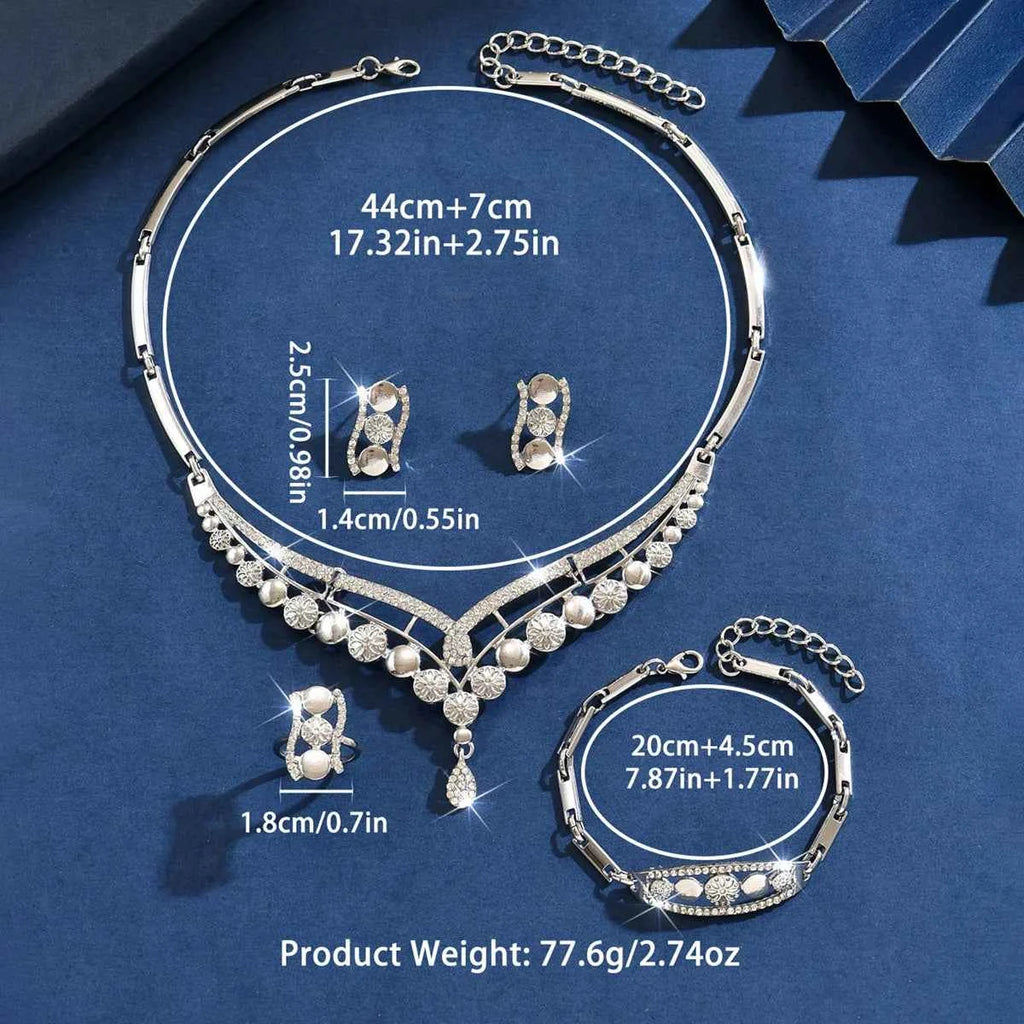Elegant Luxury Jewelry Set - Necklace & Earrings