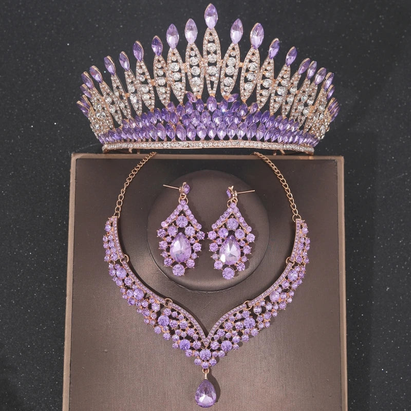 Luxury Crystal Crown & Bridal Jewelry Set