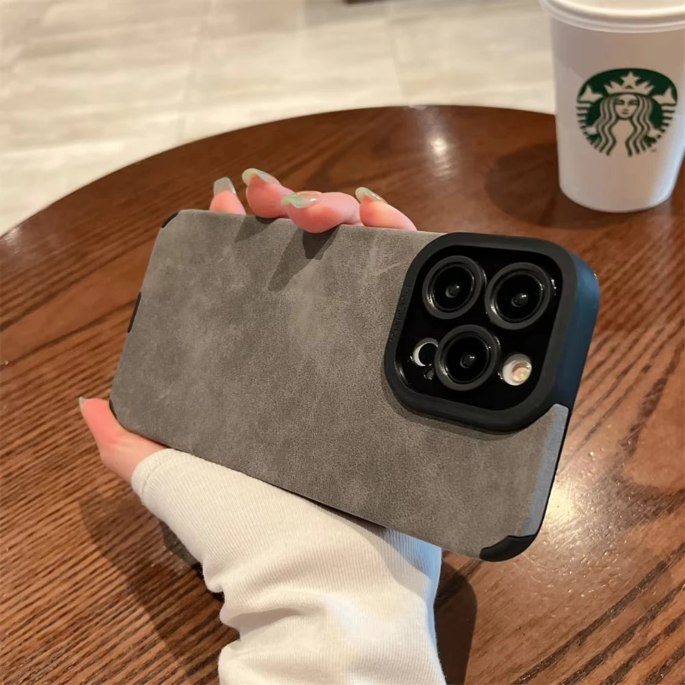 Premium Leather iPhone Case - Full Protection Flip Cover