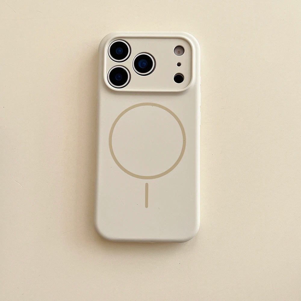Luxury Magnetic Silicone Phone Case with Lens Protection
