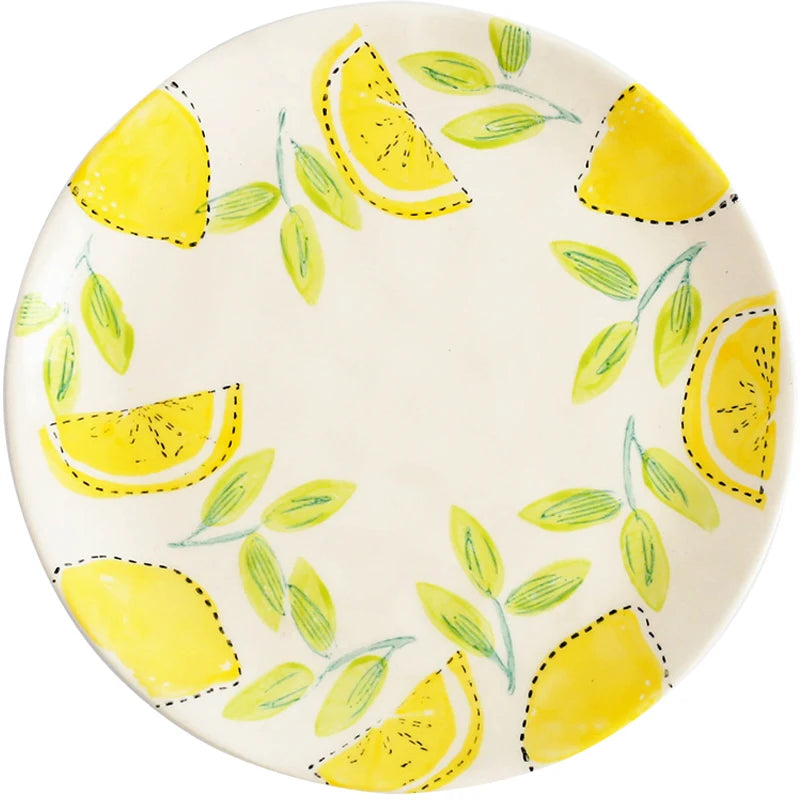 Elegant Ceramic Lemon Dinnerware Set - Premium Dining Collection
