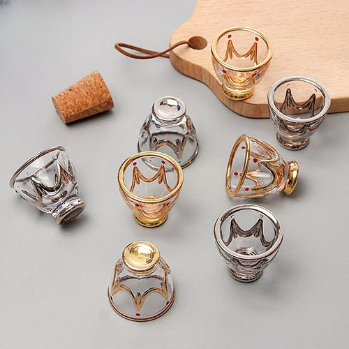 Elegant Luxury Crystal Shot Glass - Hand-Painted 10ml