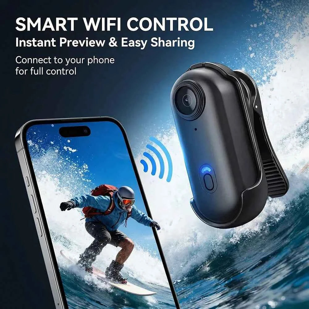 Professional Mini Action Camera - 4K HD Lightweight POV Recorder