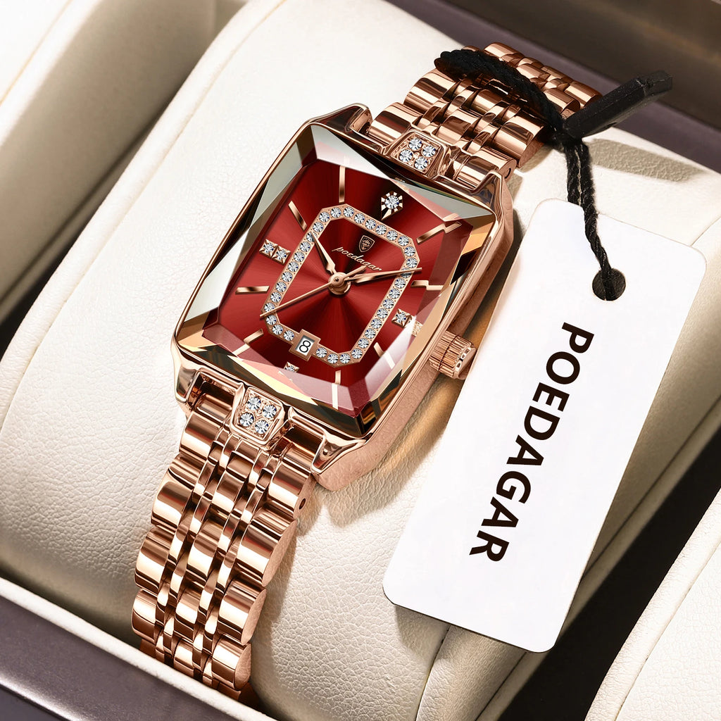 Elegant Women's Quartz Watch - Stainless Steel Waterproof Wristwatch