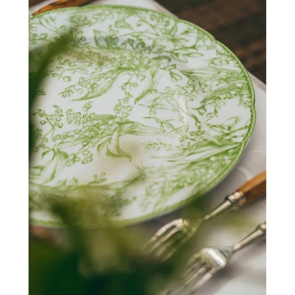 Elegant Ceramic Dinner Plate Set - 24 Piece Floral Design
