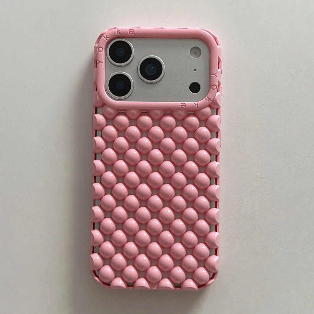 Elegant iPhone Pearl Case - Shockproof Silicone