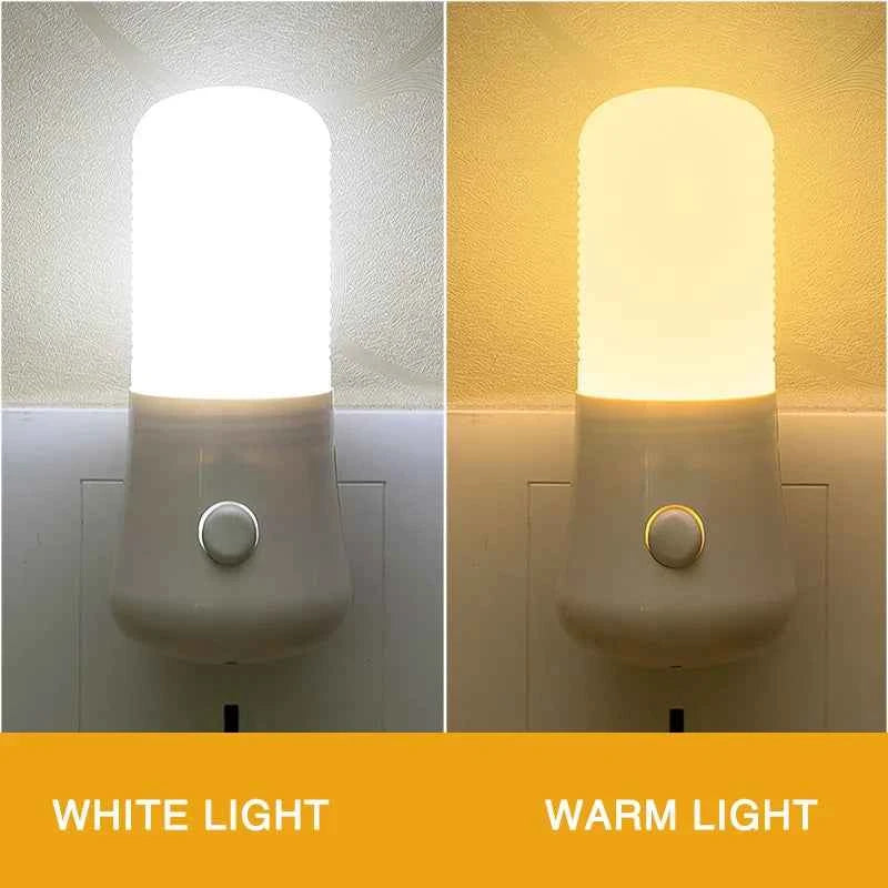 Elegant LED Wall Socket Light - Push Button Night Lamp