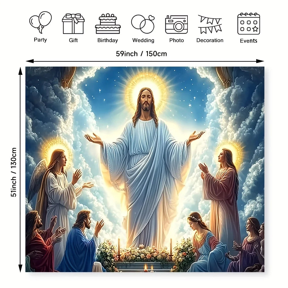 Premium Jesus Mary Tapestry - Sacred Wall Decor