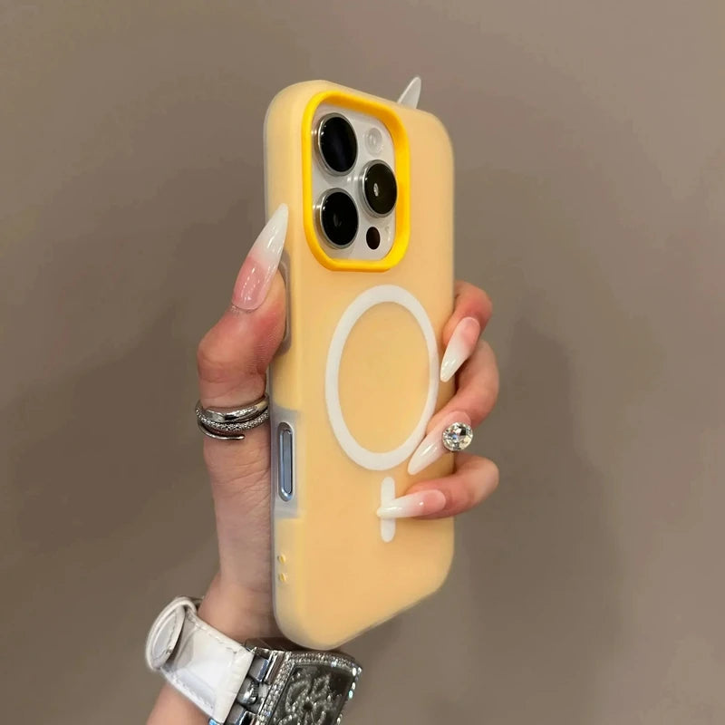 Luxury Candy Color Magnetic Phone Case - Wireless Bumper Cover