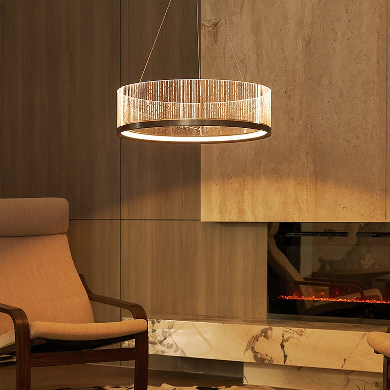 Elegant Modern LED Ring Chandelier - Dimmable Luxury Lighting