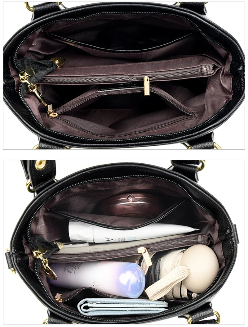 Luxury Leather Tote Bag - Elegant & Spacious