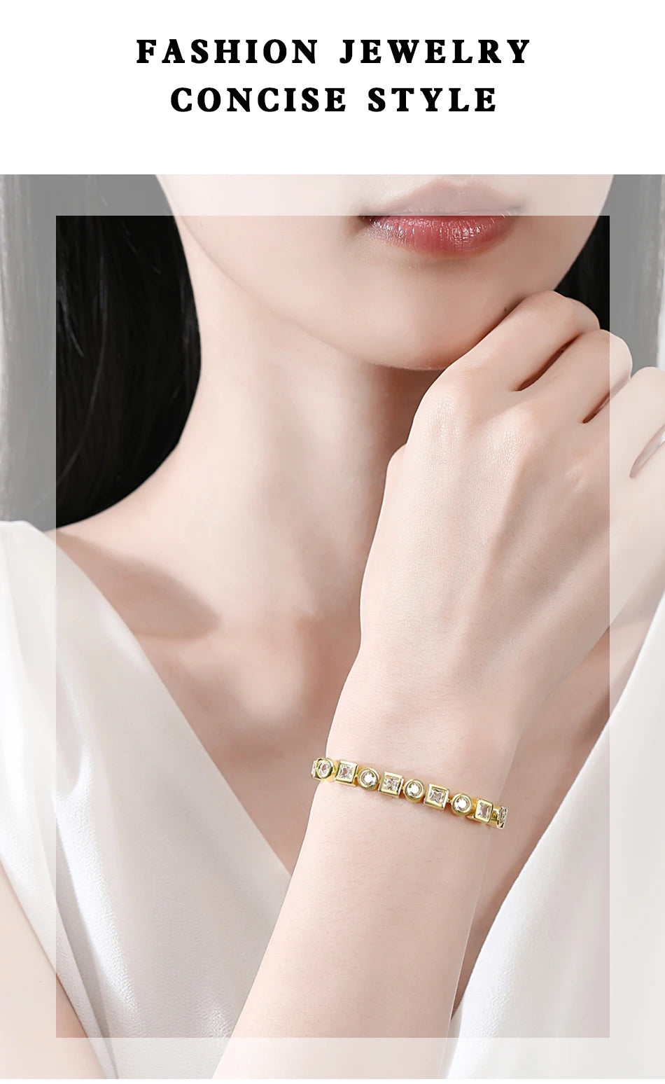 Elegant Luxury Cubic Zirconia Bracelet - Iced Out Crystal Design