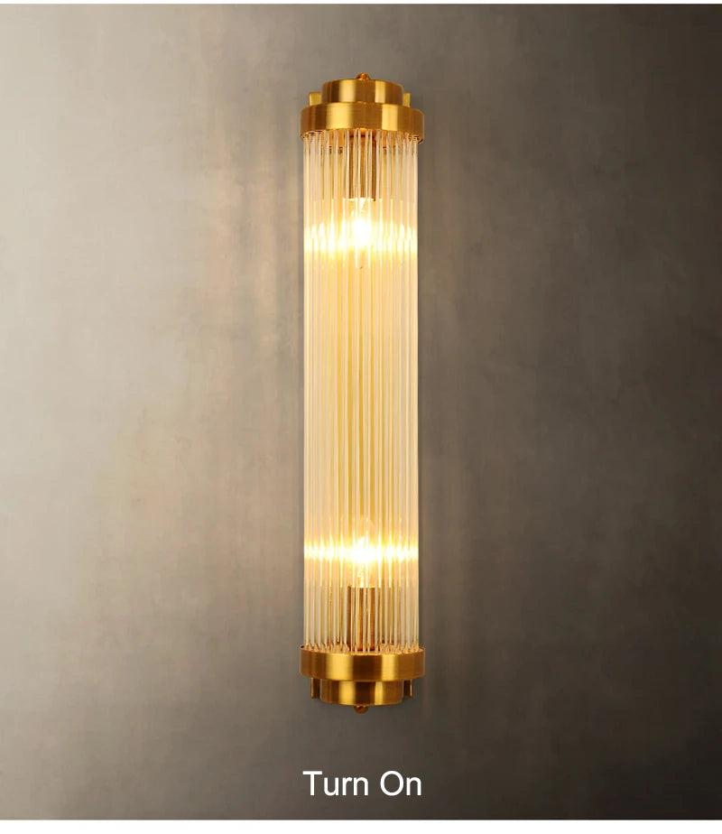 Elegant Modern Wall Sconce - Brushed Gold LED Lamp