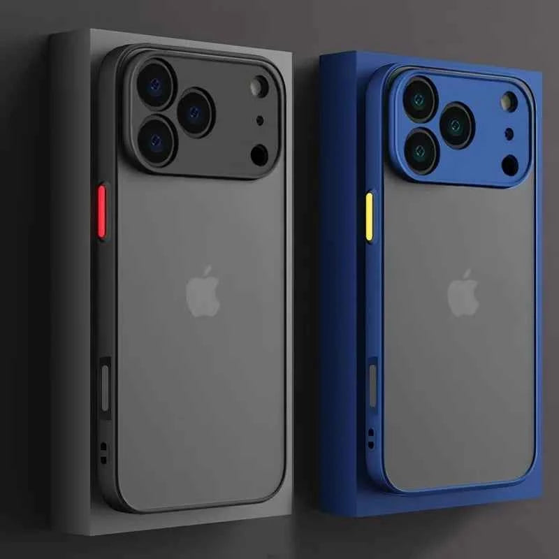 Luxury Translucent Armor Phone Case - Shockproof Matte Cover