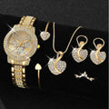 Elegant Women's Quartz Watch & Luxury Jewelry Set