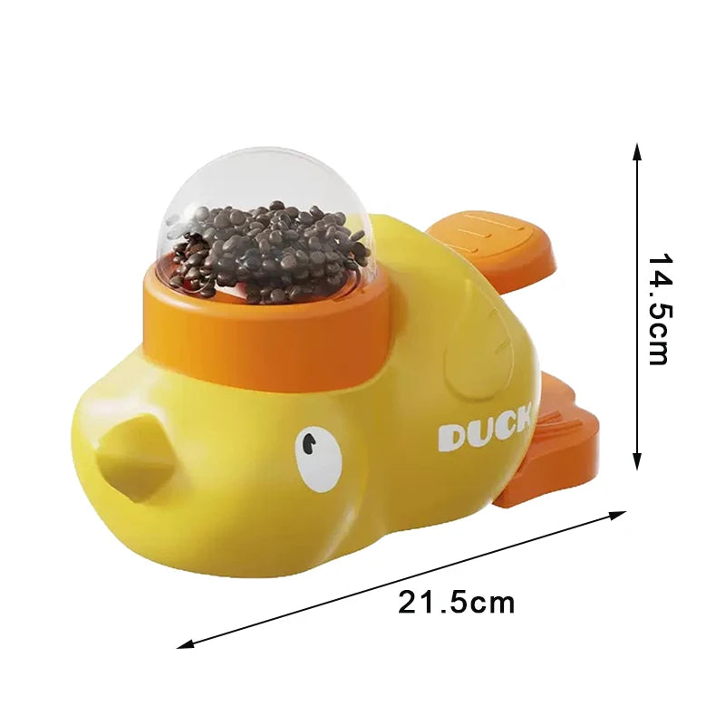 Premium Automatic Pet Snack Feeder - Engaging Duck & Whale Design