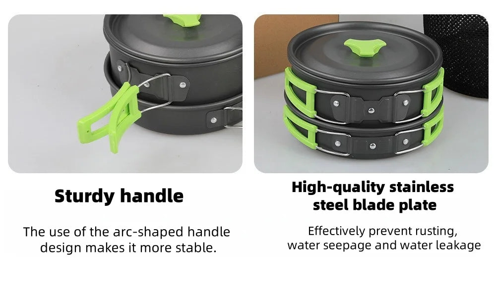 Premium Portable Camping Cookware Set - Durable Outdoor Gear