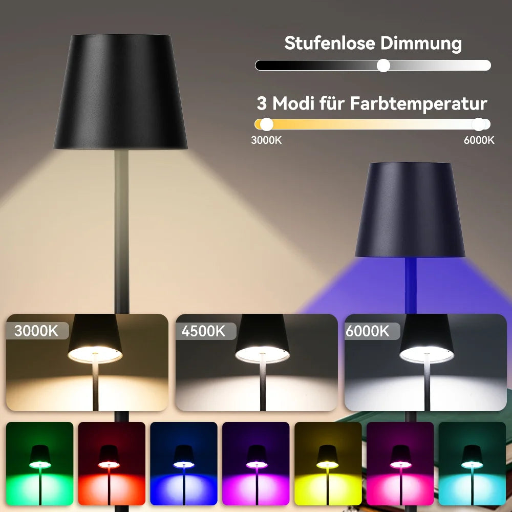 Premium USB Rechargeable Desk Lamp - 3-Color Dimmable Touch