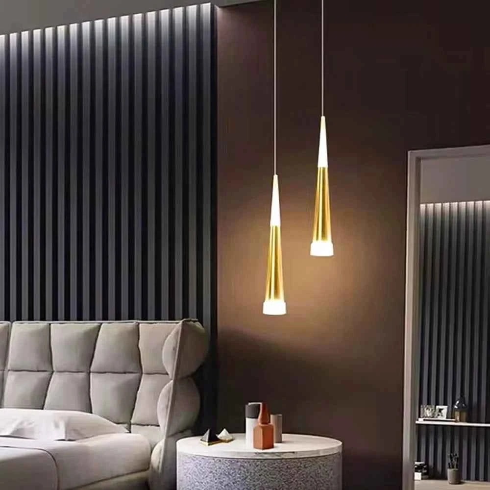 Modern Luxury Crystal Pendant Light - Elegant Bedside Hanging Lamp