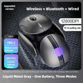 Silent Wireless Gaming Mouse - Rechargeable, Metal Base, Bluetooth 5.0