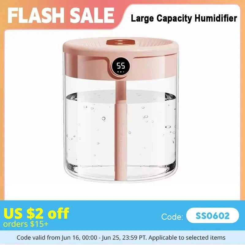 Elegant Bedroom Humidifier - Quiet USB Misting