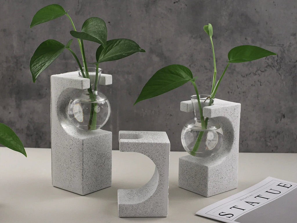 Silicone Vase Mold for DIY Epoxy Resin, Plaster, and Cement Hydroponic Planters - Tulique