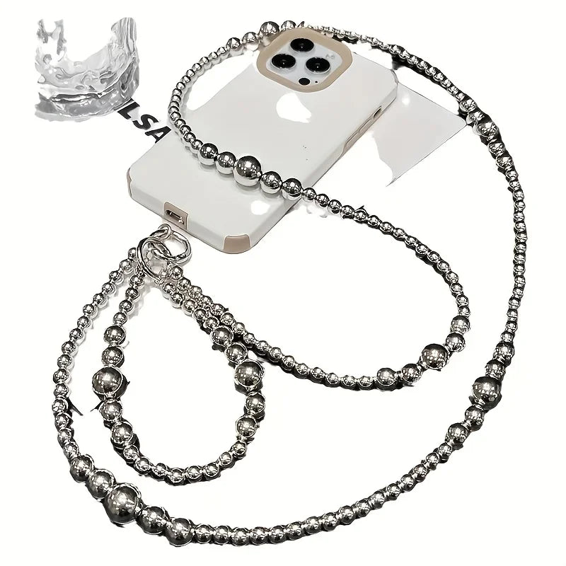 Elegant Silver Bead Hanging Rope - Versatile Accessory