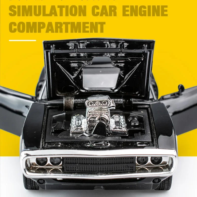 Premium 1970 Dodge Charger Alloy Model - Pull Back Sports Car