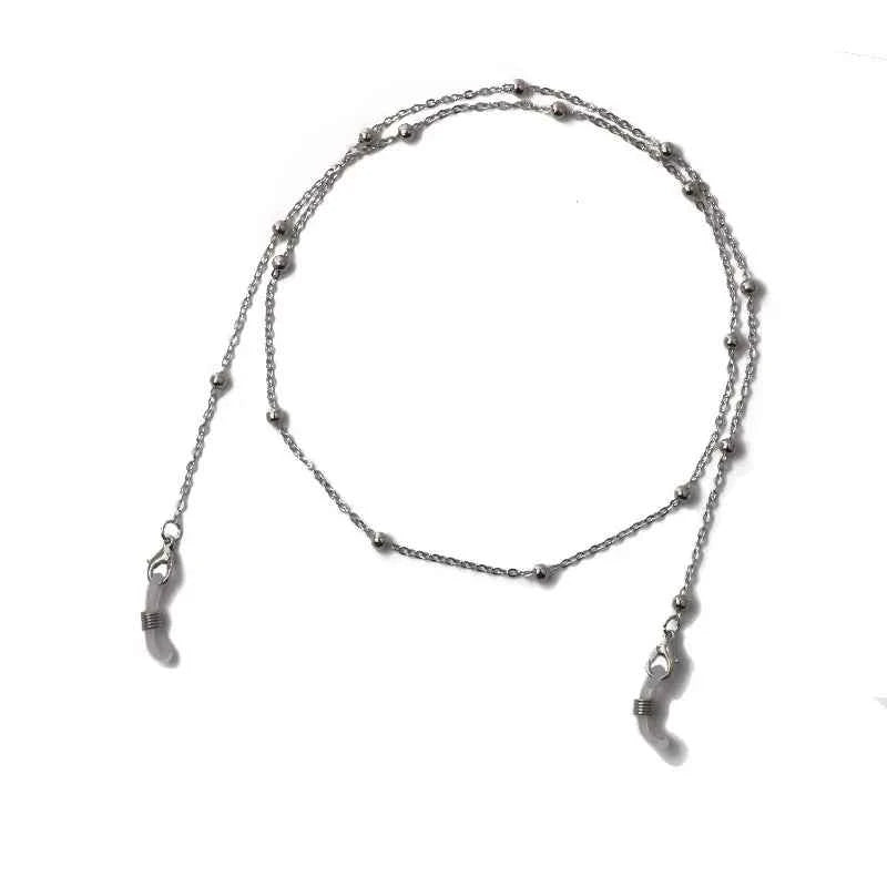 Elegant Pearl Metal Eyewear Chain - Dual-Use Mask & Glasses Holder