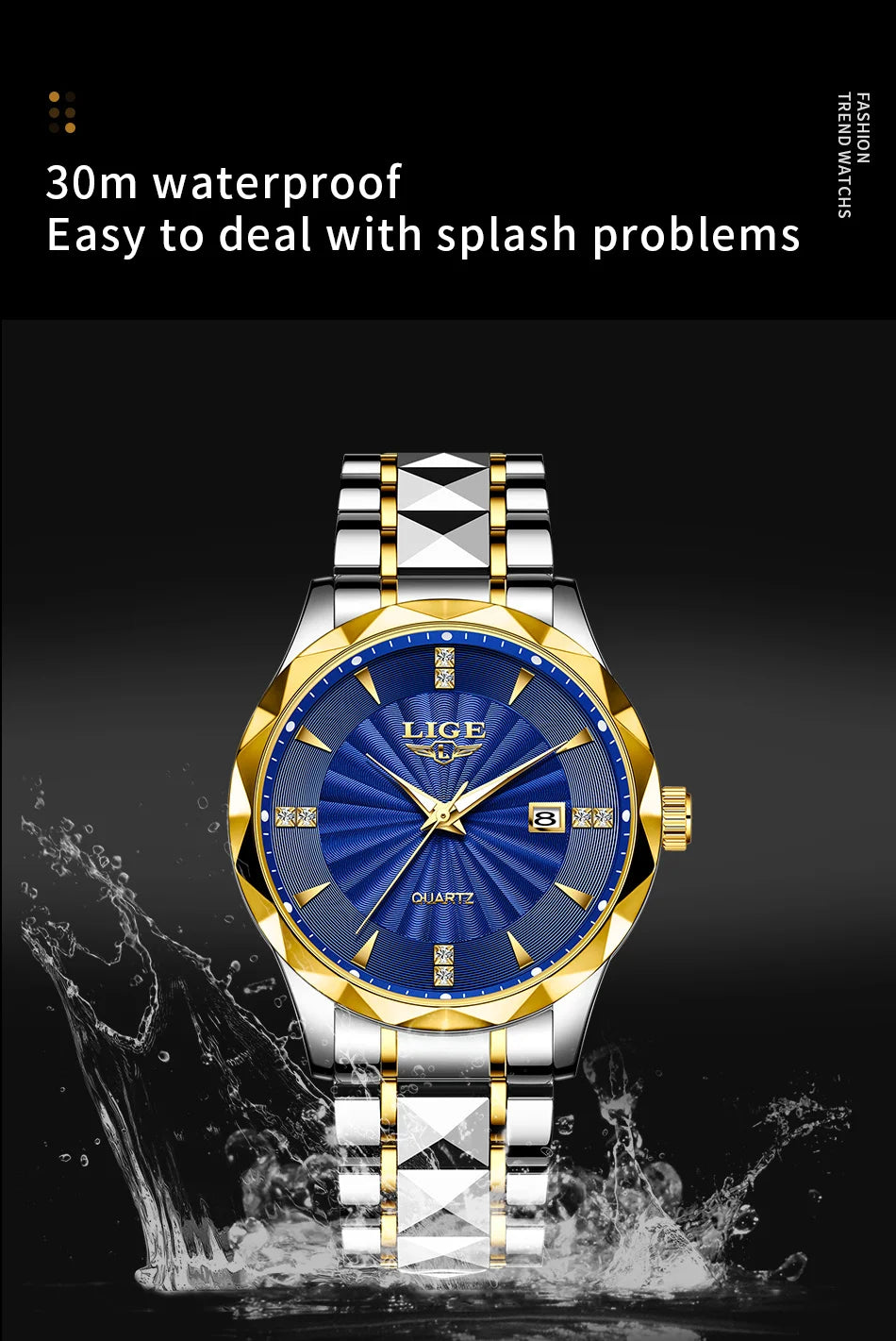 Elegant Women's Luxury Quartz Watch - Waterproof & Luminous