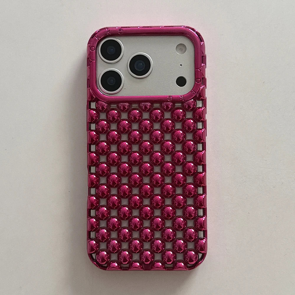Elegant iPhone Pearl Case - Shockproof Silicone