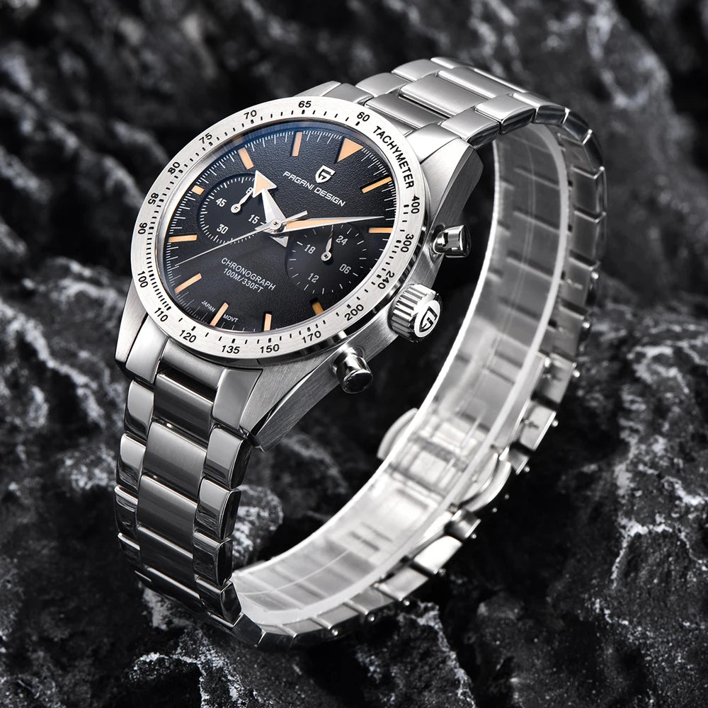 Luxury Men's Quartz Watch - Chronograph Sapphire
