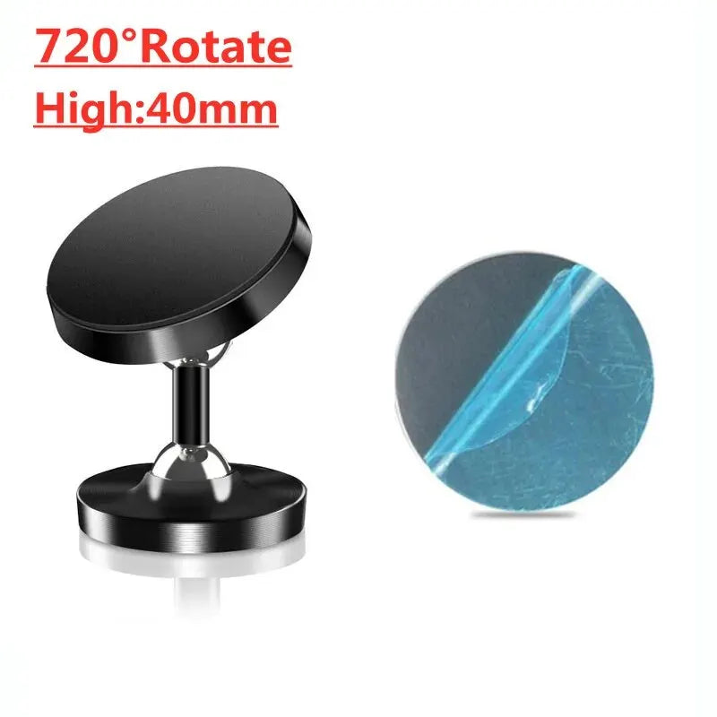 Premium Magnetic Car Phone Holder - 720° Rotation Dashboard Mount