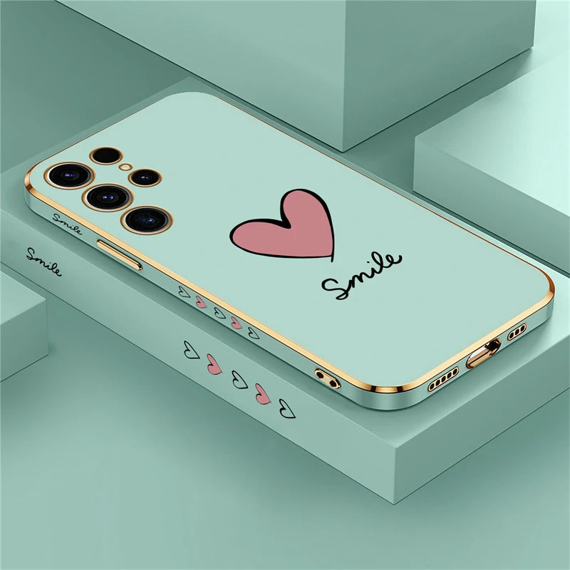 Luxury Plating Samsung Silicone Case - Shockproof Cover