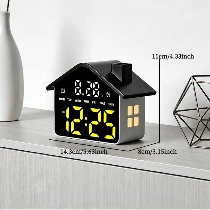 Premium LED Digital Alarm Clock - Voice Control & Night Light