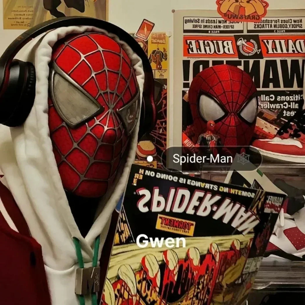 Interactive Spiderman Cosplay Mask - Remote Control Moving Eyes