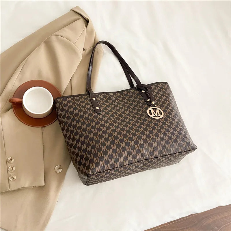 Elegant Vintage Tote Bag - Large Capacity Fashion Handbag