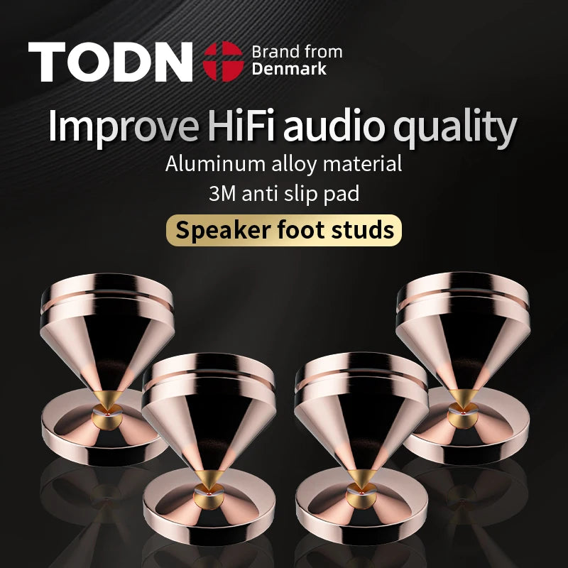 Premium Speaker Isolation Spikes - Aluminum Alloy Cone Feet