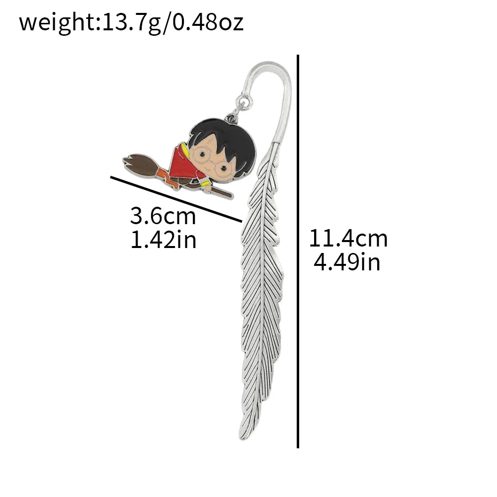 Premium Metal Harry Potter Feather Bookmark - Magic School Gift