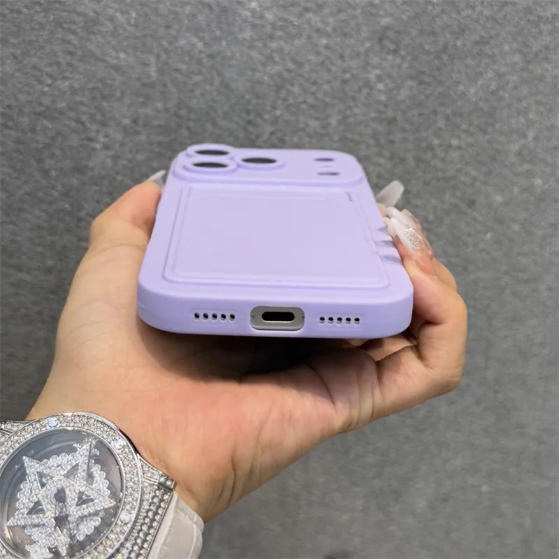 Luxury Soft Silicone Wallet Case with Card Holder