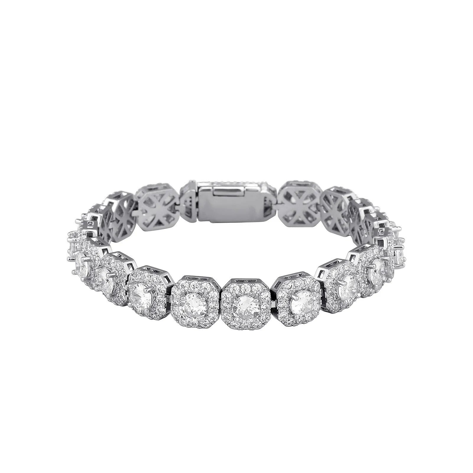 Luxury Men's Crystal Tennis Bracelet - Zirconia Pave