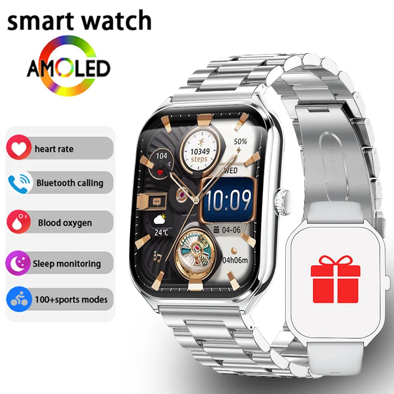 Premium Ultra Thin Smartwatch - 1.96" AMOLED Display & BT Calls