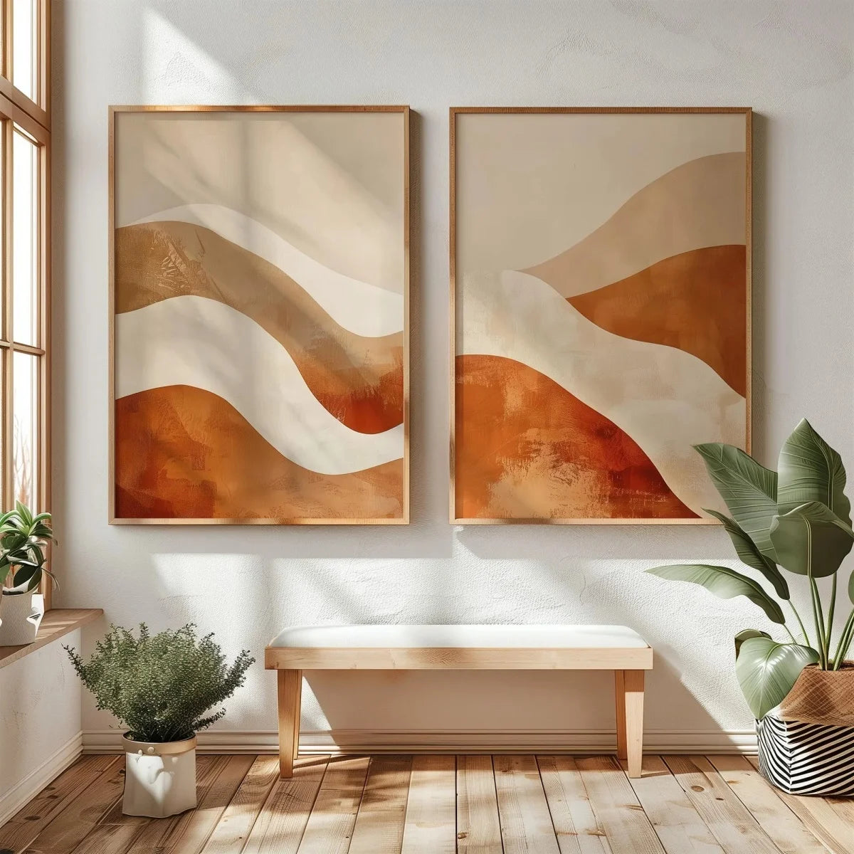 Elegant Wabi Sabi Art Print - Minimalist Japanese Mountain Canvas