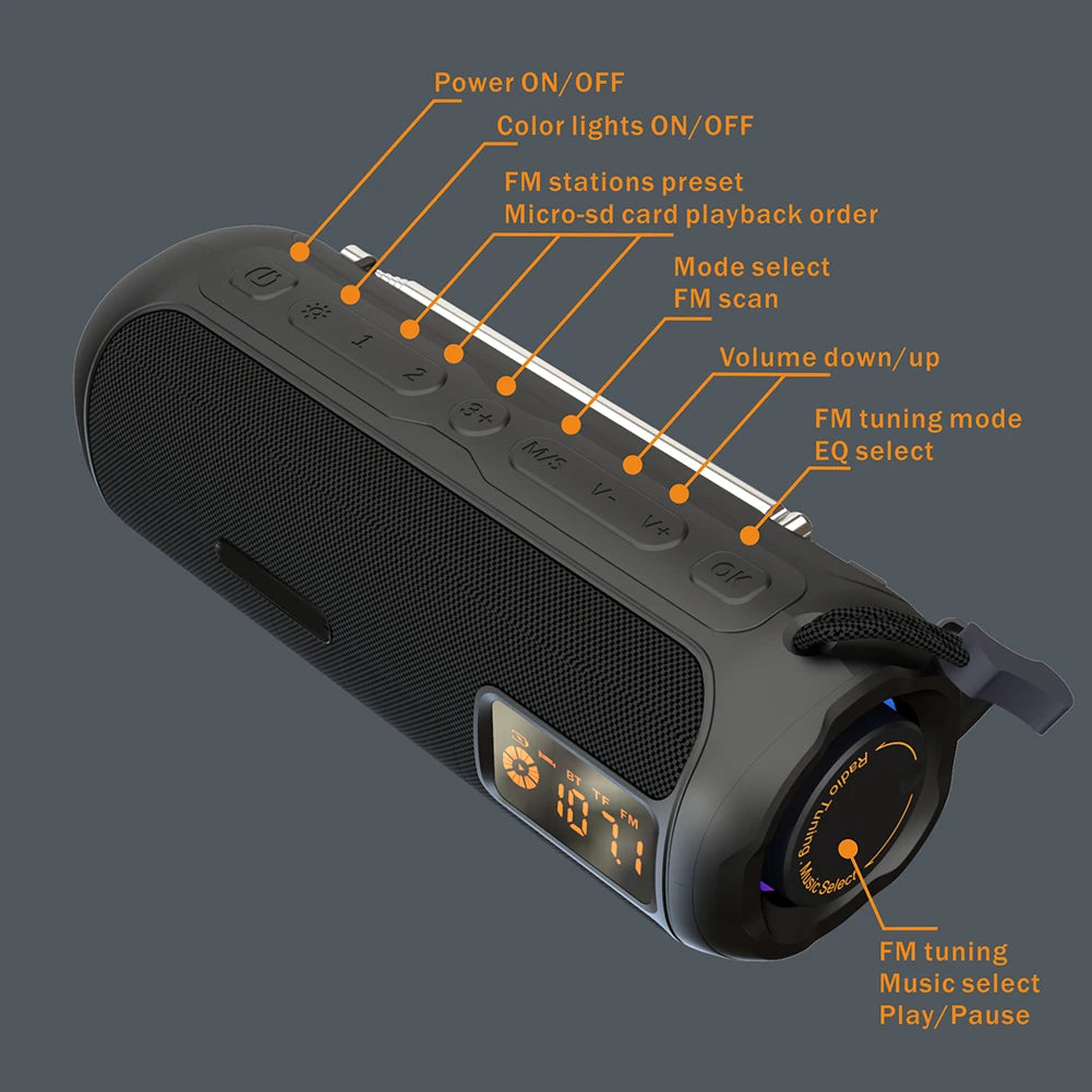 Wireless BT Speaker & Portable AM FM Radio - Rechargeable
