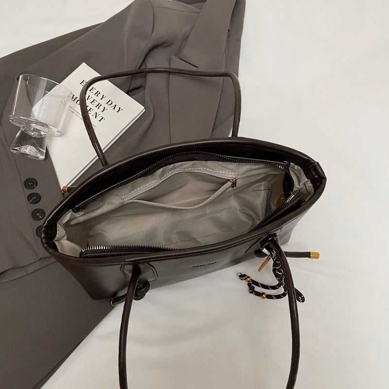 Women’s PU Leather Shoulder Bag - Y2K Retro Crossbody Bag Tote Handbag - Tulique