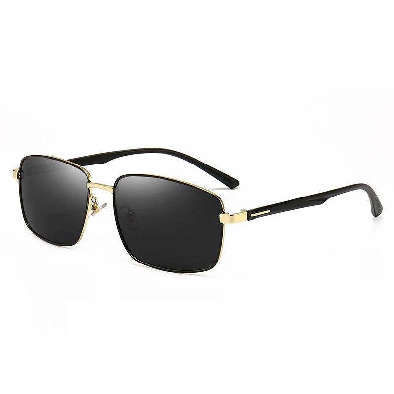 Luxury Oversized Metal Square Polarized Sunglasses - UV Protection