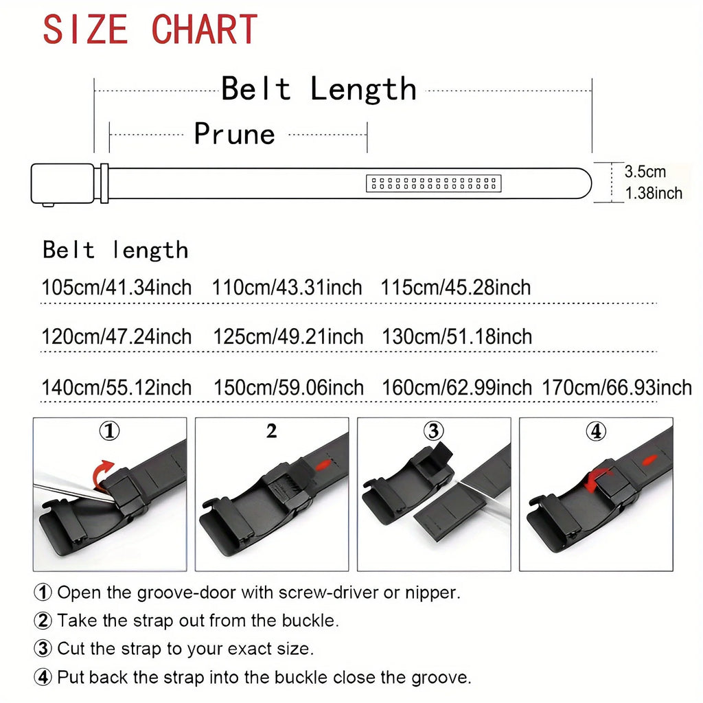 Luxury Men Leather Belt - Automatic Business Waistband