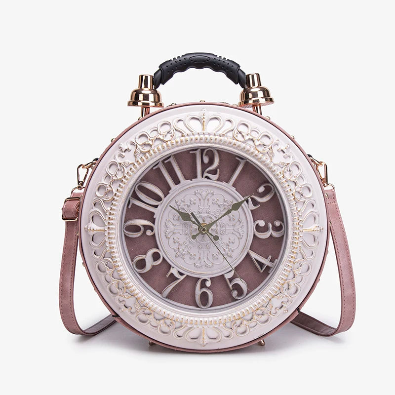 Elegant Clock Handbag - Unique Design Crossbody Bag