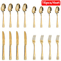 Elegant Vintage Carved Flatware Set - 304 Stainless Steel