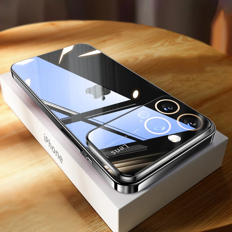 Luxury Plating Clear iPhone Camera Protection Case